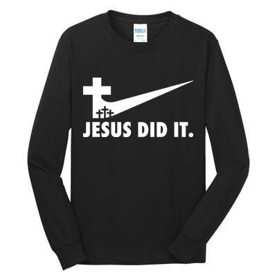 Jesus Did It Cross Tall Long Sleeve T-Shirt
