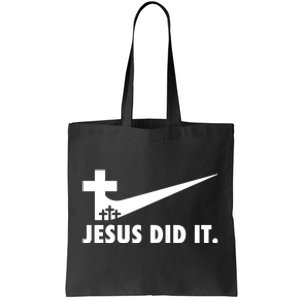 Jesus Did It Cross Tote Bag