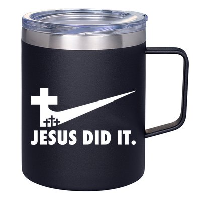 Jesus Did It Cross 12oz Stainless Steel Coffee Mug