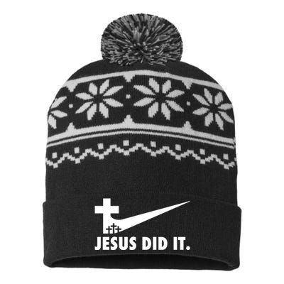 Jesus Did It Cross USA-Made Snowflake Beanie