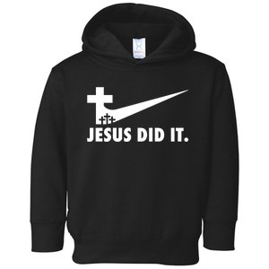 Jesus Did It Cross Toddler Hoodie