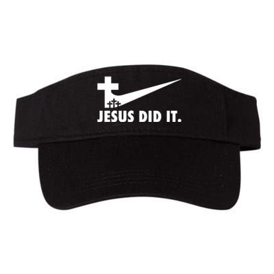 Jesus Did It Cross Valucap Bio-Washed Visor