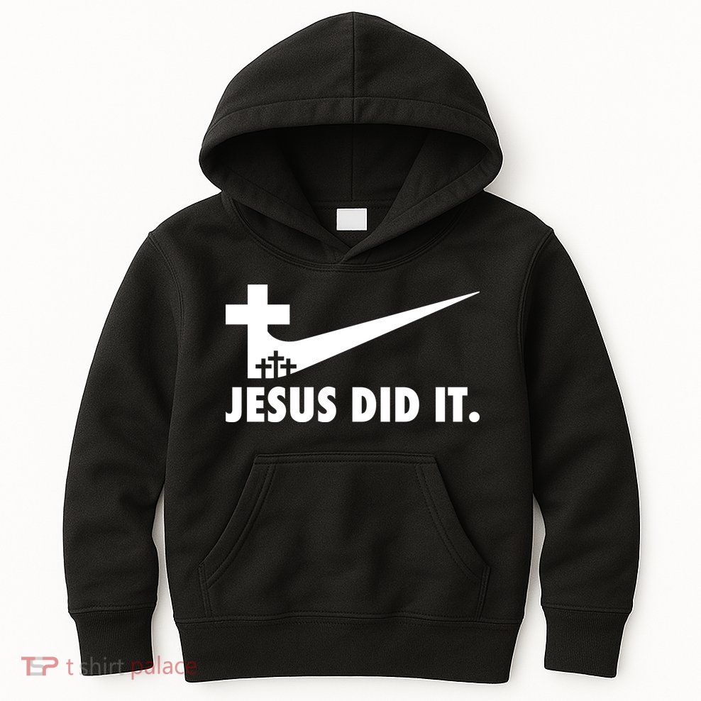 Jesus Did It Cross Kids Hoodie