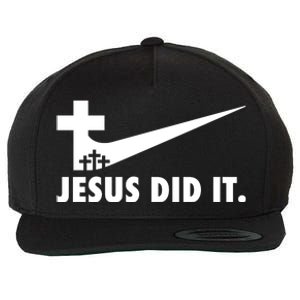 Jesus Did It Cross Wool Snapback Cap