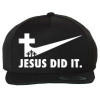 Jesus Did It Cross Wool Snapback Cap