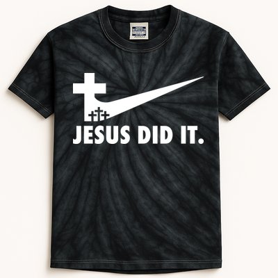 Jesus Did It Cross Kids Tie-Dye T-Shirt