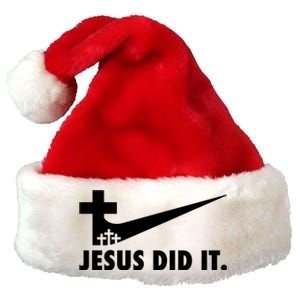 Jesus Did It Cross Premium Christmas Santa Hat