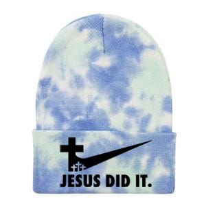 Jesus Did It Cross Tie Dye 12in Knit Beanie