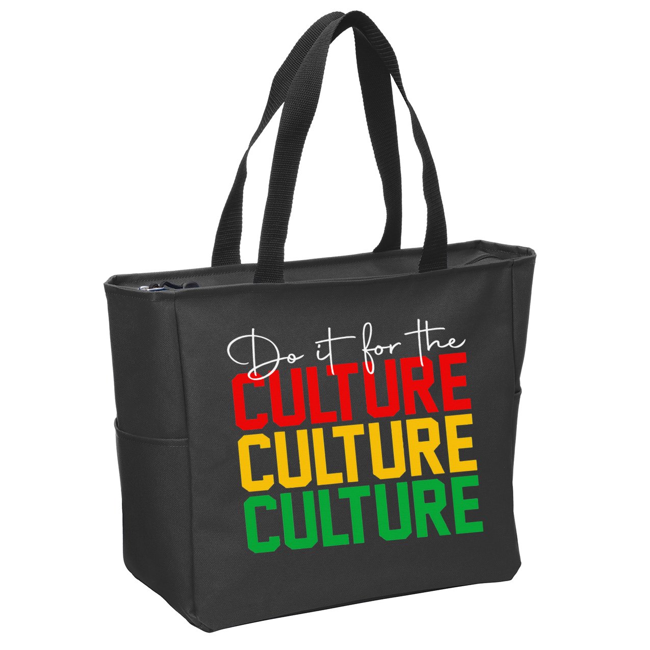 Juneteenth Do It For The Culture Black Freedom History Afro Zip Tote Bag