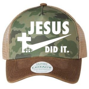 Jesus Did It Faith Cross Christian Legacy Tie Dye Trucker Hat