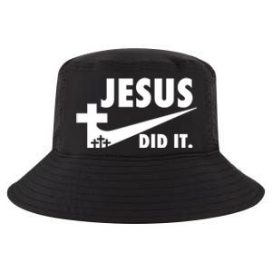 Jesus Did It Faith Cross Christian Cool Comfort Performance Bucket Hat