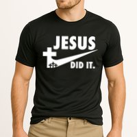 Jesus Did It Faith Cross Christian Cooling Performance Crew T-Shirt