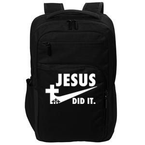 Jesus Did It Faith Cross Christian Impact Tech Backpack