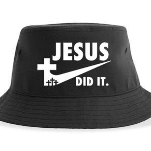 Jesus Did It Faith Cross Christian Sustainable Bucket Hat