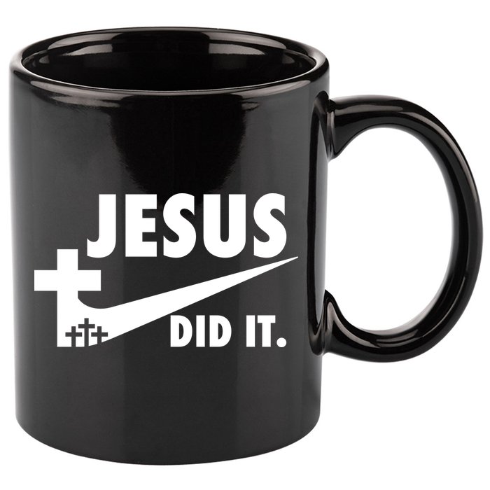 Jesus Did It Faith Cross Christian 11oz C Handle Ceramic Mug
