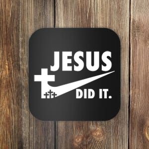 Jesus Did It Faith Cross Christian Coaster