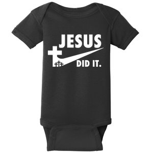 Jesus Did It Faith Cross Christian Baby Bodysuit