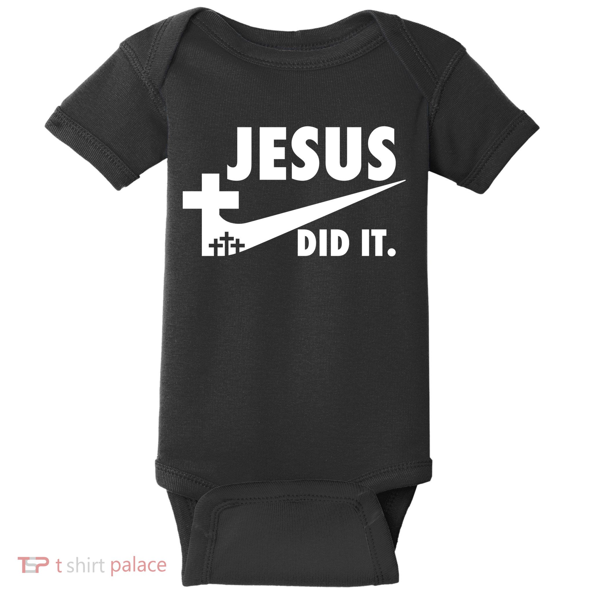 Jesus Did It Faith Cross Christian Baby Bodysuit