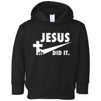 Jesus Did It Faith Cross Christian Toddler Hoodie