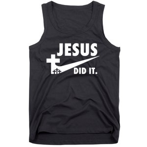 Jesus Did It Faith Cross Christian Tank Top