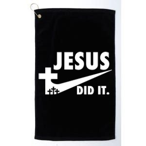 Jesus Did It Faith Cross Christian Platinum Collection Golf Towel