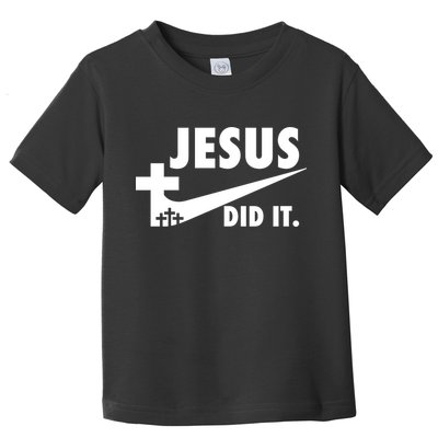 Jesus Did It Faith Cross Christian Toddler T-Shirt