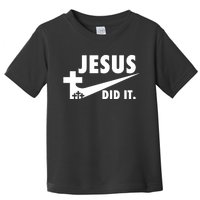 Jesus Did It Faith Cross Christian Toddler T-Shirt