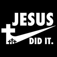 Jesus Did It Faith Cross Christian Womens T-Shirt