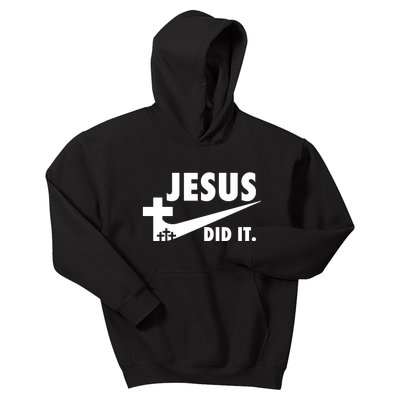 Jesus Did It Faith Cross Christian Kids Hoodie