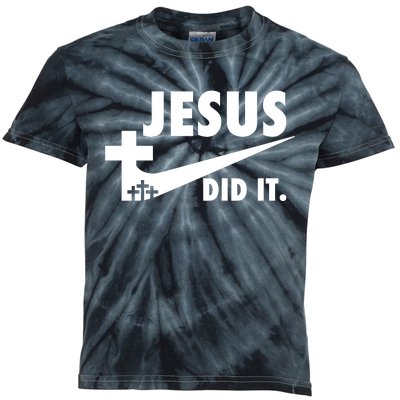 Jesus Did It Faith Cross Christian Kids Tie-Dye T-Shirt