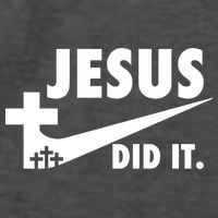 Jesus Did It Faith Cross Christian Vector Backpack