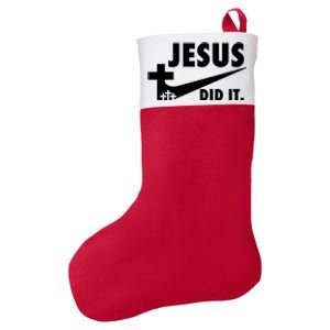 Jesus Did It Faith Cross Christian Felt Holiday Christmas Stocking