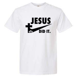 Jesus Did It Faith Cross Christian Garment-Dyed Heavyweight T-Shirt