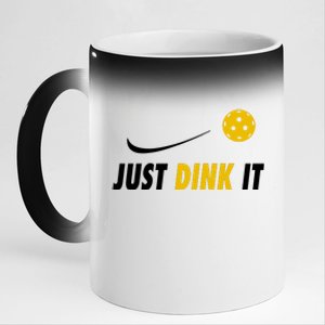 Just Dink It Funny Pickleball 11oz Black Color Changing Mug