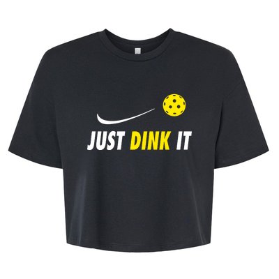 Just Dink It Funny Pickleball Bella+Canvas Jersey Crop Tee