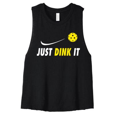 Just Dink It Funny Pickleball Women's Racerback Cropped Tank