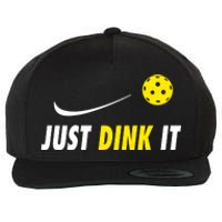 Just Dink It Funny Pickleball Wool Snapback Cap