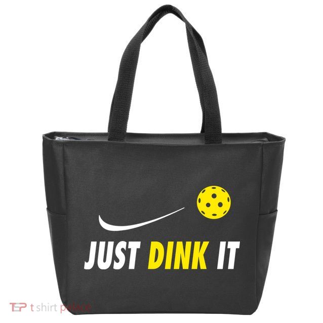Just Dink It Funny Pickleball Zip Tote Bag