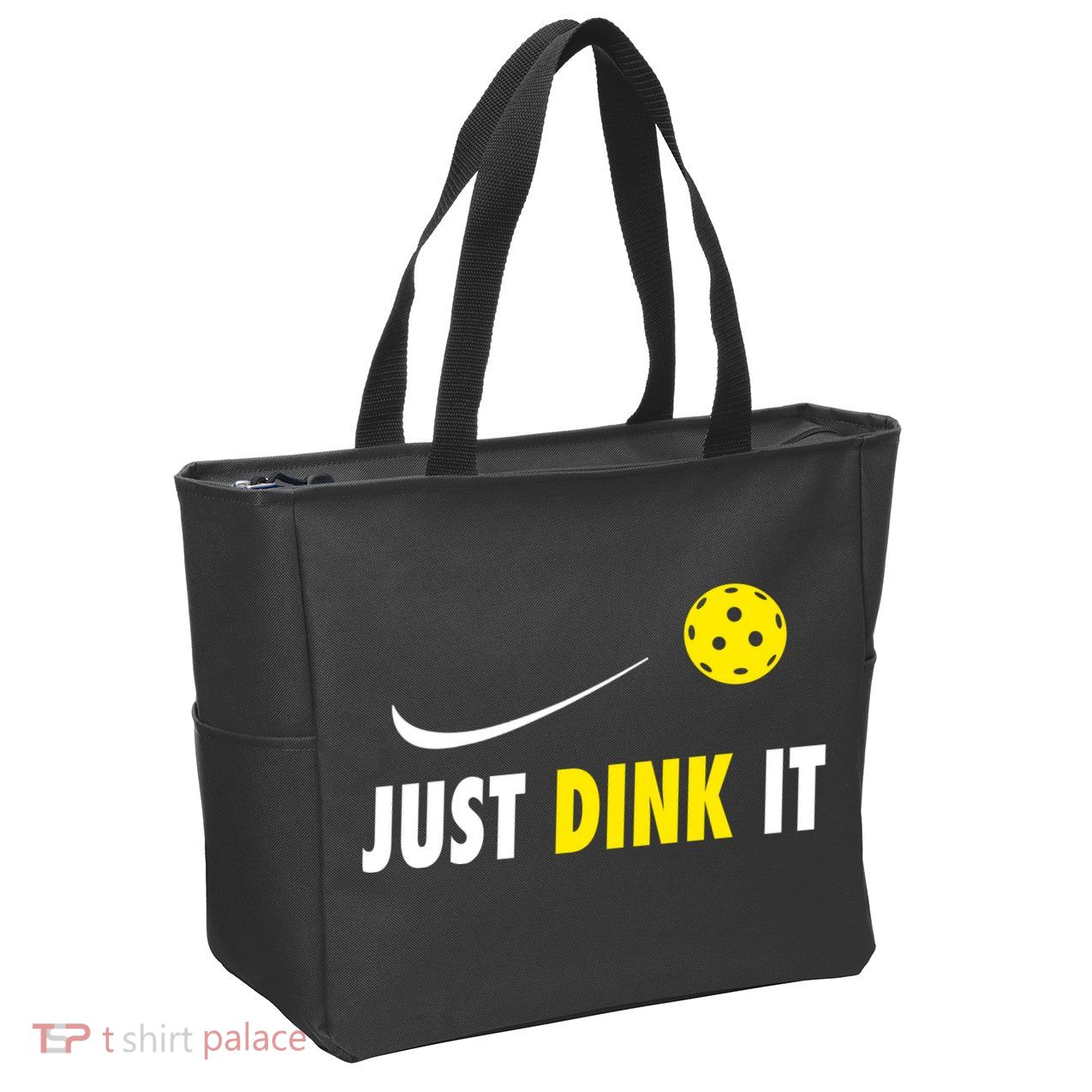 Just Dink It Funny Pickleball Zip Tote Bag