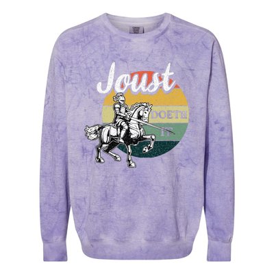 Joust Do It Jousting Knight Renaissance Festival Medieval Colorblast Crewneck Sweatshirt