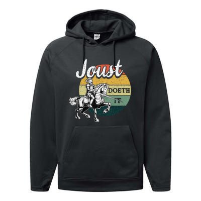 Joust Do It Jousting Knight Renaissance Festival Medieval Performance Fleece Hoodie