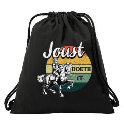 Joust Do It Jousting Knight Renaissance Festival Medieval Drawstring Bag