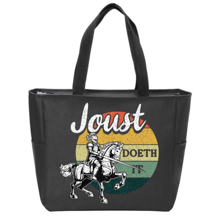 Joust Do It Jousting Knight Renaissance Festival Medieval Zip Tote Bag