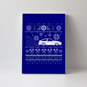 Japanese Drifting Initial Drift Car Love Ugly Christmas Ugly Gift Canvas