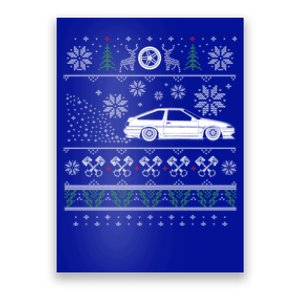 Japanese Drifting Initial Drift Car Love Ugly Christmas Ugly Gift Poster