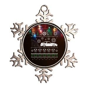 Japanese Drifting Initial Drift Car Love Ugly Christmas Ugly Gift Metallic Star Ornament