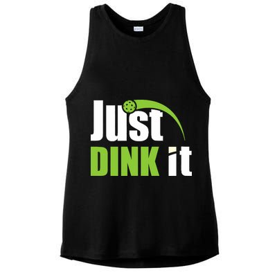 Just Dink It Pickleball Player Paddleball Lover Ladies PosiCharge Tri-Blend Wicking Tank