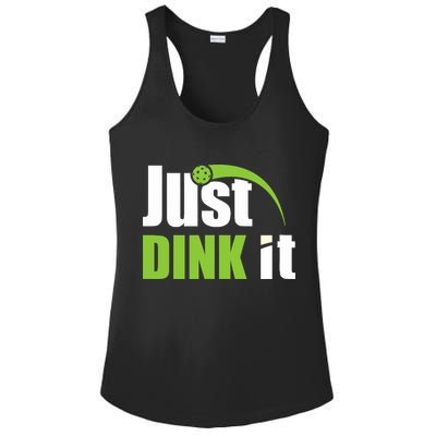 Just Dink It Pickleball Player Paddleball Lover Ladies PosiCharge Competitor Racerback Tank