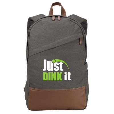 Just Dink It Pickleball Player Paddleball Lover Cotton Canvas Backpack