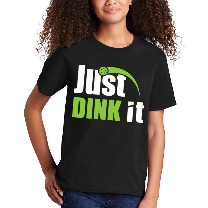 Just Dink It Pickleball Player Paddleball Lover Kids T-Shirt